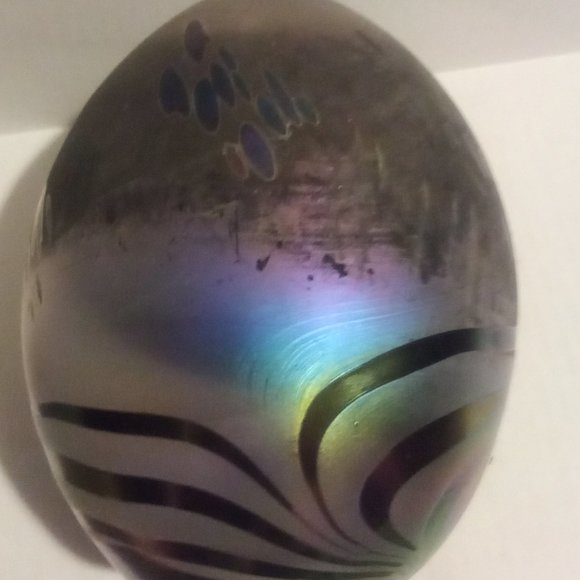 Vintage L.C. Tiffany Favrile Pulled Feather Iridescent Art Glass Vase Signed - Picture 8 of 15